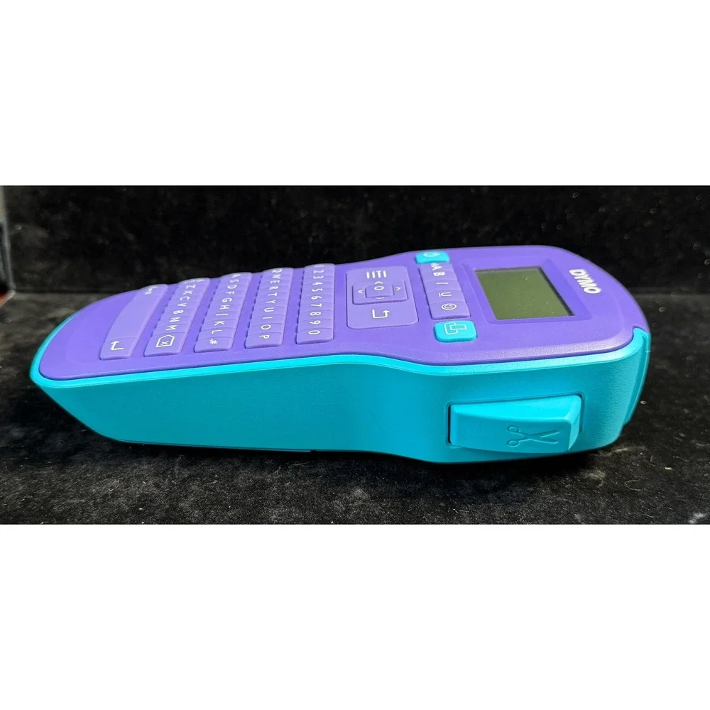Dymo ColorPop Label Maker: Purple/Teal Handheld QWERTY D1 Printer 2002150, WORKS